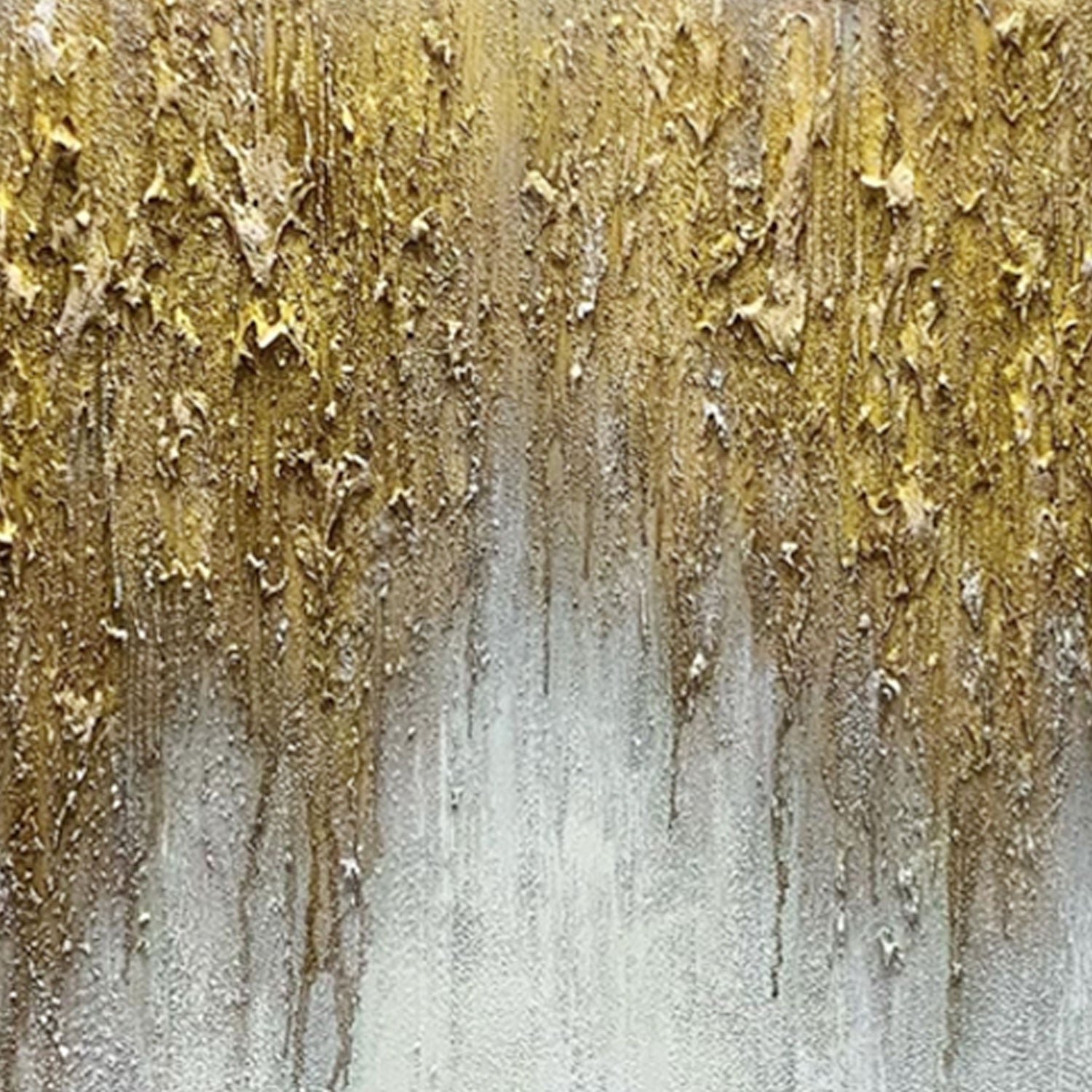 3D Textured Gold Abstract Wall Art - Gilded Descent