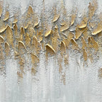 3D Textured Minimalist Gold Wall Art - Gilded Current