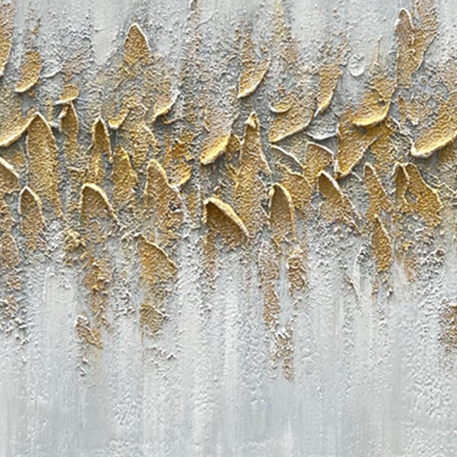 3D Textured Minimalist Gold Wall Art - Gilded Current