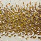 3D Textured Gold Abstract Wall Art - Sepia Bloomfield