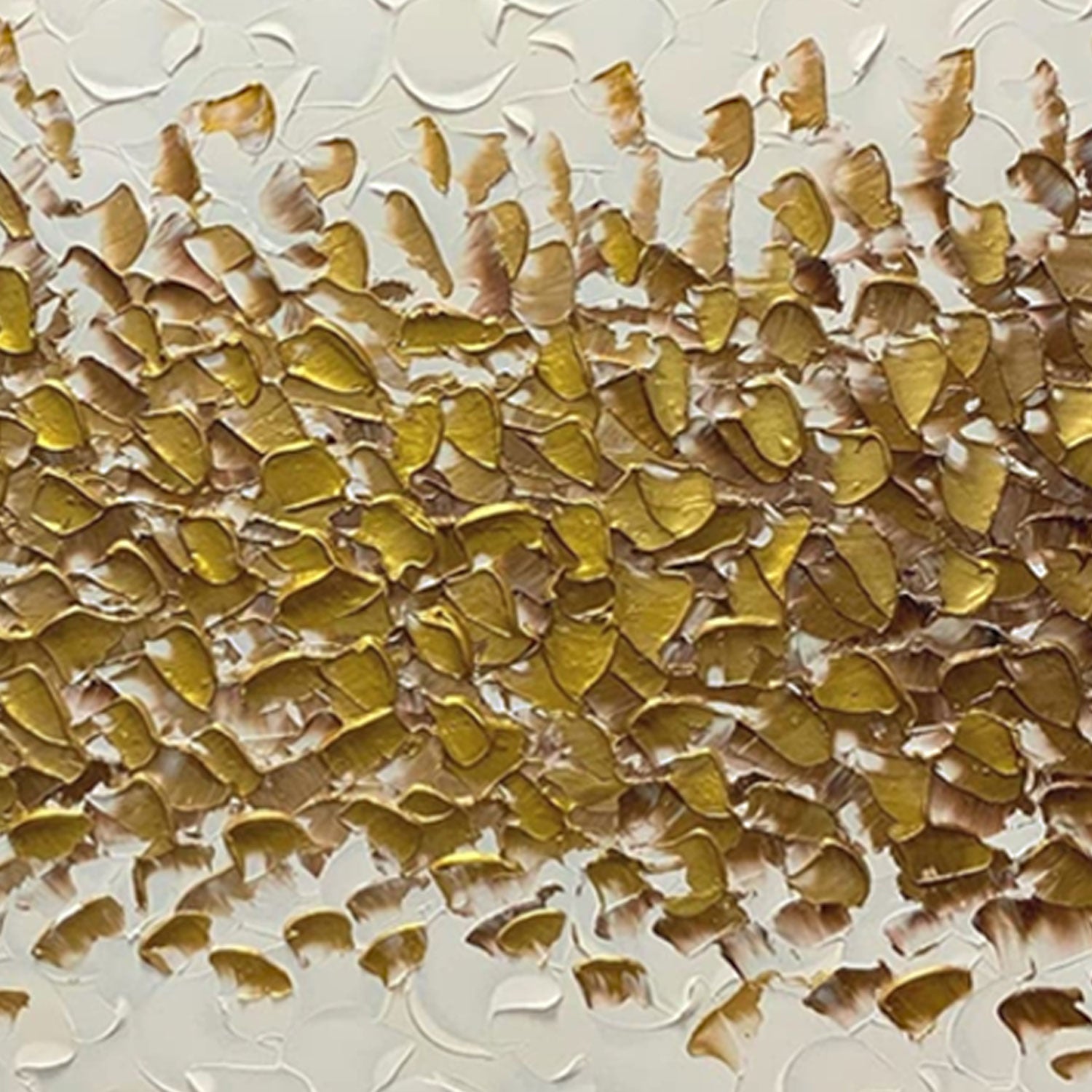 3D Textured Gold Abstract Wall Art - Sepia Bloomfield