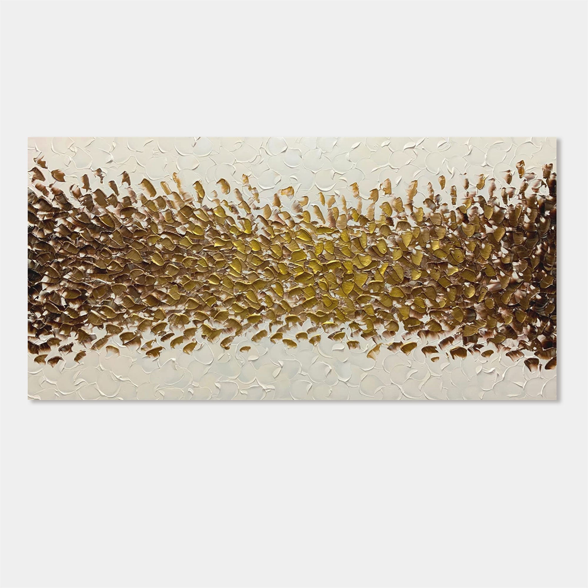 3D Textured Gold Abstract Wall Art - Sepia Bloomfield
