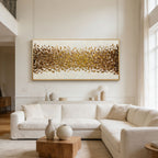 3D Textured Gold Abstract Wall Art - Sepia Bloomfield