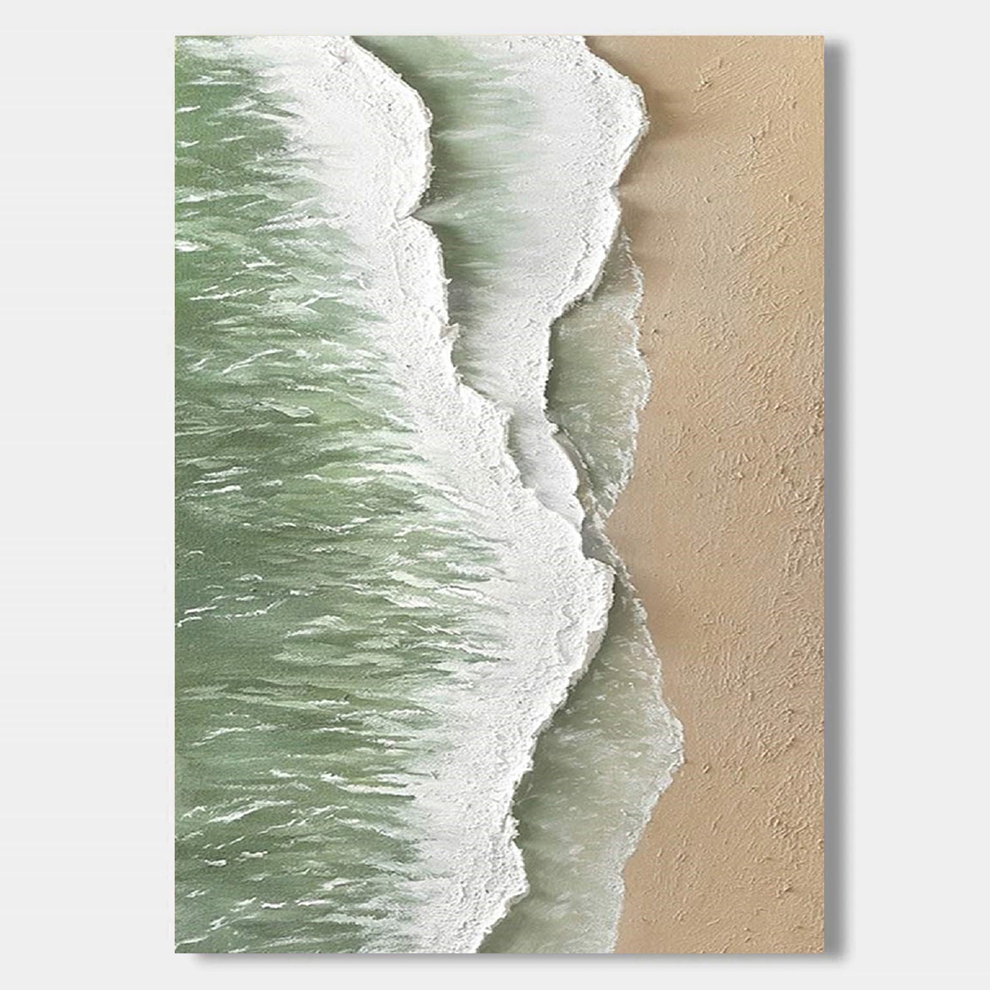 3D Textured Minimalist Coastal Painting - Shore Divide