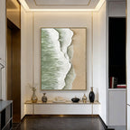 3D Textured Minimalist Coastal Painting - Shore Divide