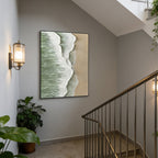 3D Textured Minimalist Coastal Painting - Shore Divide