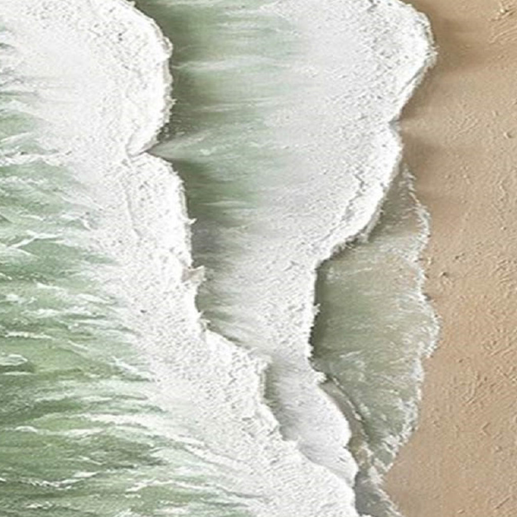 3D Textured Minimalist Coastal Painting - Shore Divide