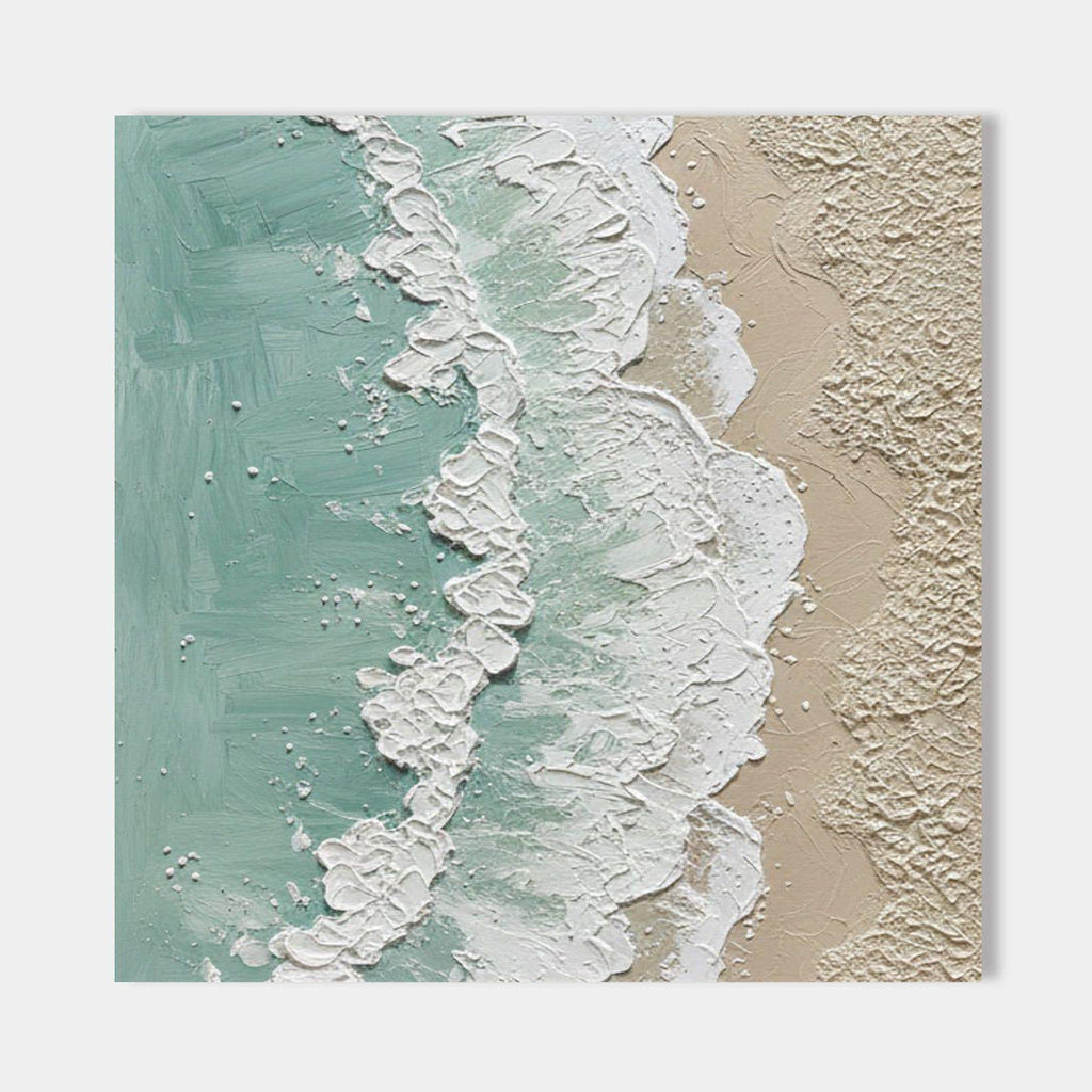 3D Textured Minimalist Coastal Wall Art - Shore Lace