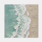 3D Textured Minimalist Coastal Wall Art - Shore Lace