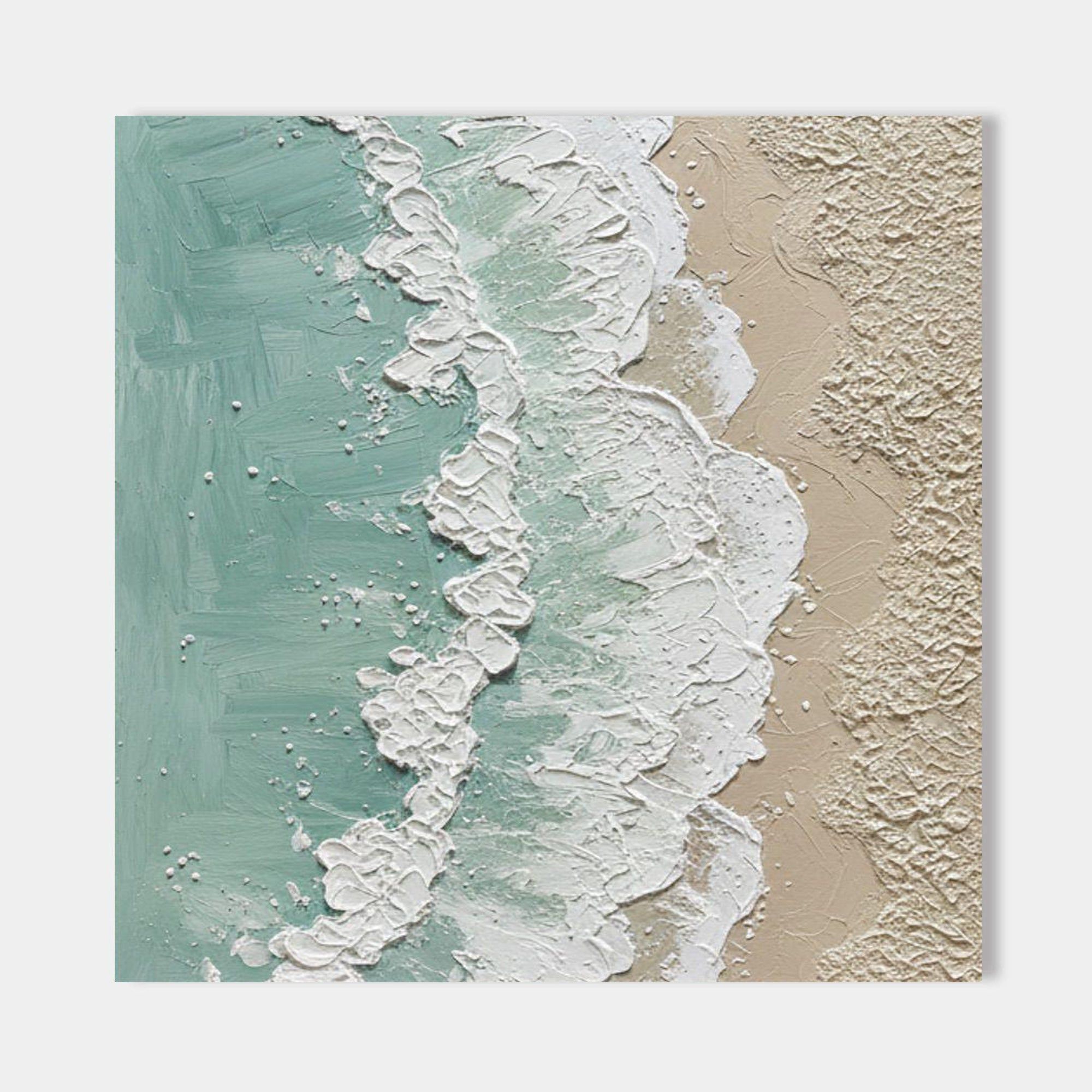 3D Textured Minimalist Coastal Wall Art - Shore Lace