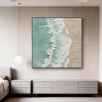 3D Textured Minimalist Coastal Wall Art - Shore Lace