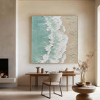 3D Textured Minimalist Coastal Wall Art - Shore Lace