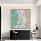 3D Textured Minimalist Coastal Wall Art - Shore Lace