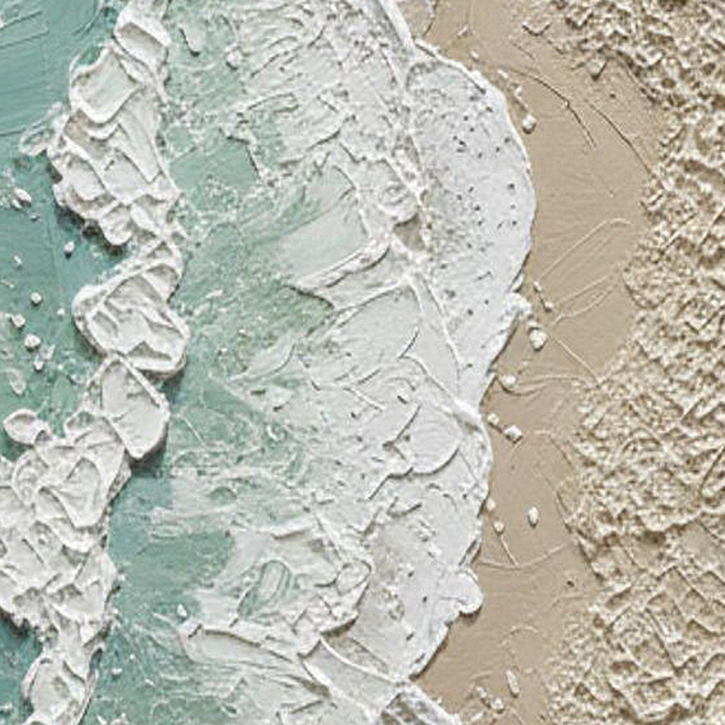 3D Textured Minimalist Coastal Wall Art - Shore Lace