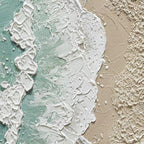 3D Textured Minimalist Coastal Wall Art - Shore Lace