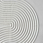 3D Textured Scandinavian White Wall Art - Silent Current