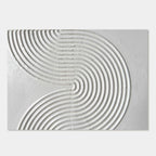 3D Textured Scandinavian White Wall Art - Silent Current