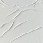 3D Textured Minimalist White Mountain Canvas Art - Silent Peak