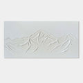 3D Textured Minimalist Snow Mountain Wall Art - Snow Ridge