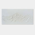 3D Textured Minimalist Snow Mountain Wall Art - Snow Ridge