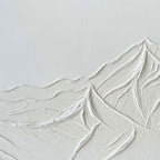 3D Textured Minimalist Snow Mountain Wall Art - Snow Ridge
