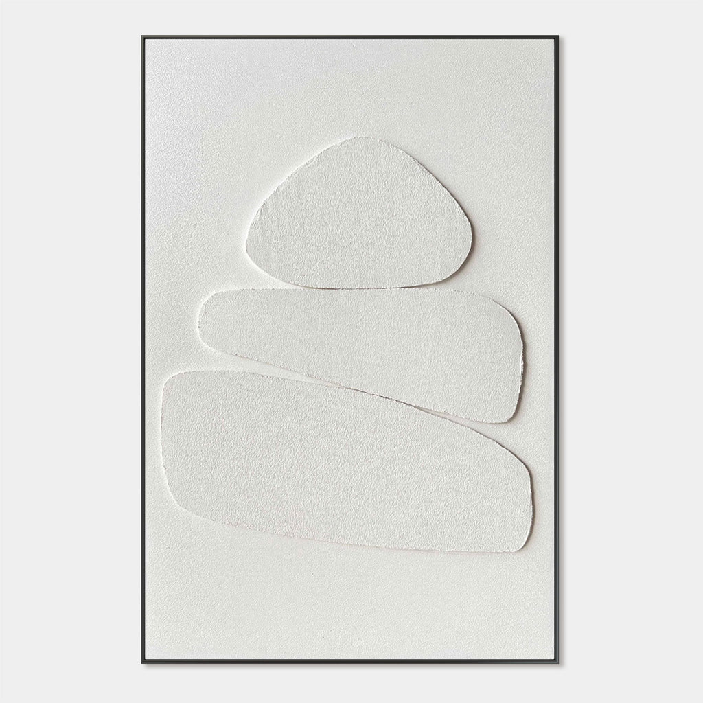 Wabi Sabi 3D Textured Minimalist Wall Art - Still Cairn