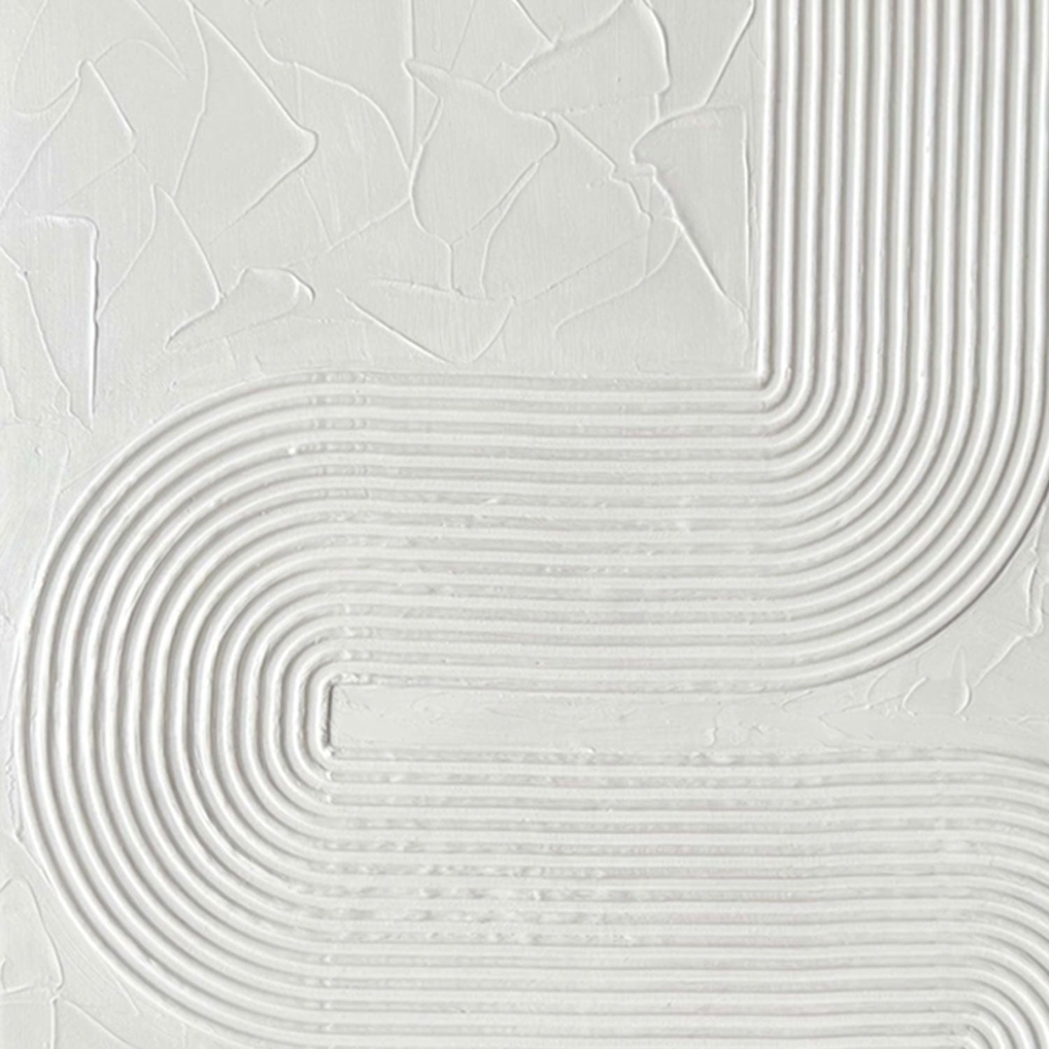 3D Textured Scandinavian Geometric Canvas Art - Stone Current