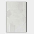 3D Textured Scandinavian Geometric Canvas Art - Stone Current