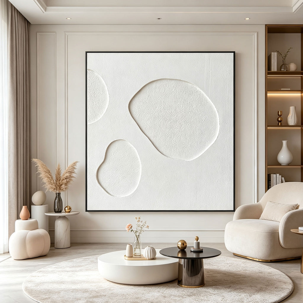 Wabi Sabi 3D Textured Minimalist Wall Art - Stone Drift