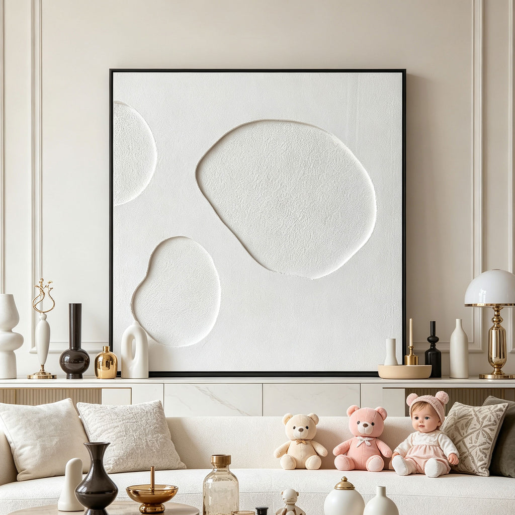 Wabi Sabi 3D Textured Minimalist Wall Art - Stone Drift
