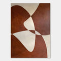 Mid Century Modern Geometric Rust Wall Art - Terra Flow
