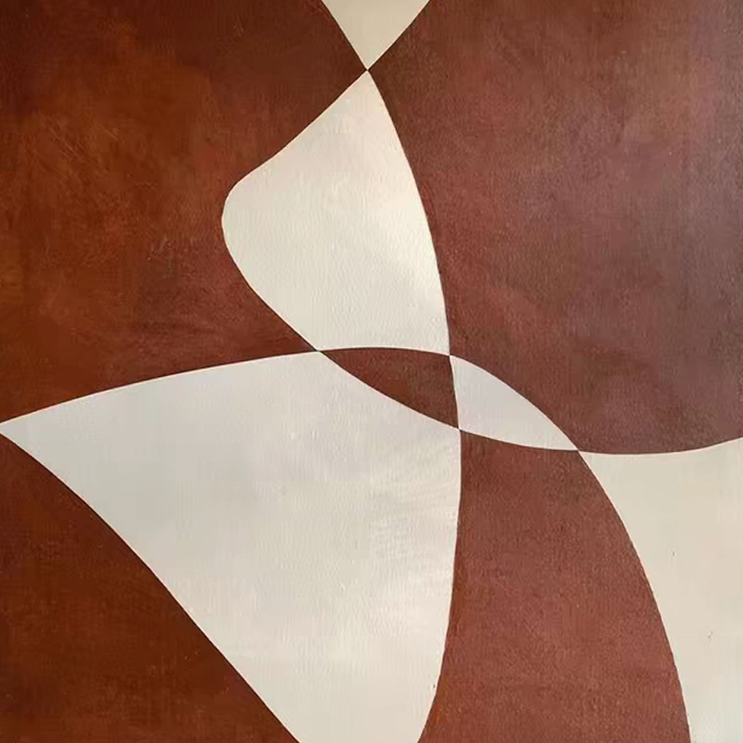 Mid Century Modern Geometric Rust Wall Art - Terra Flow