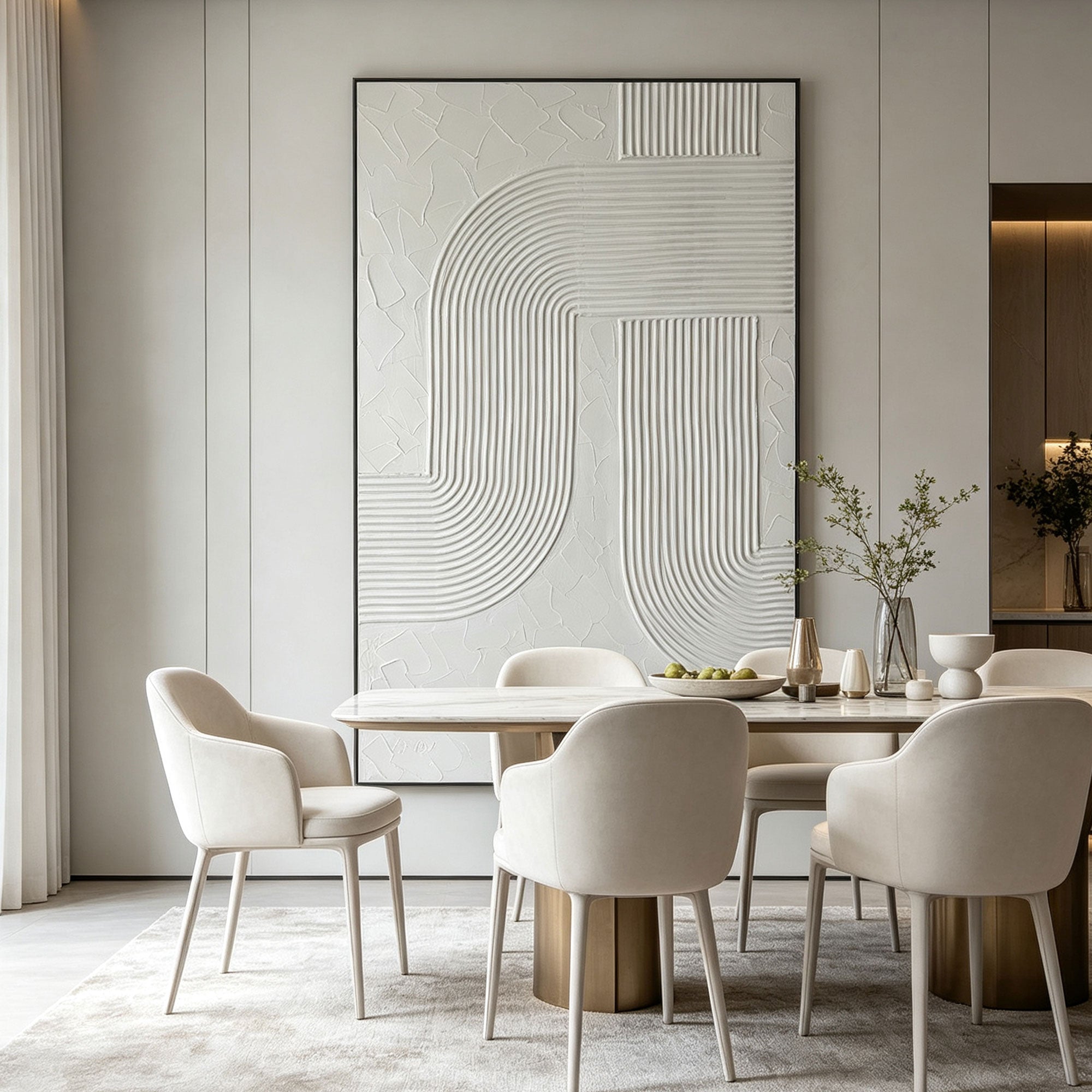 3D Textured Scandinavian Geometric Artwork - Twin Passage