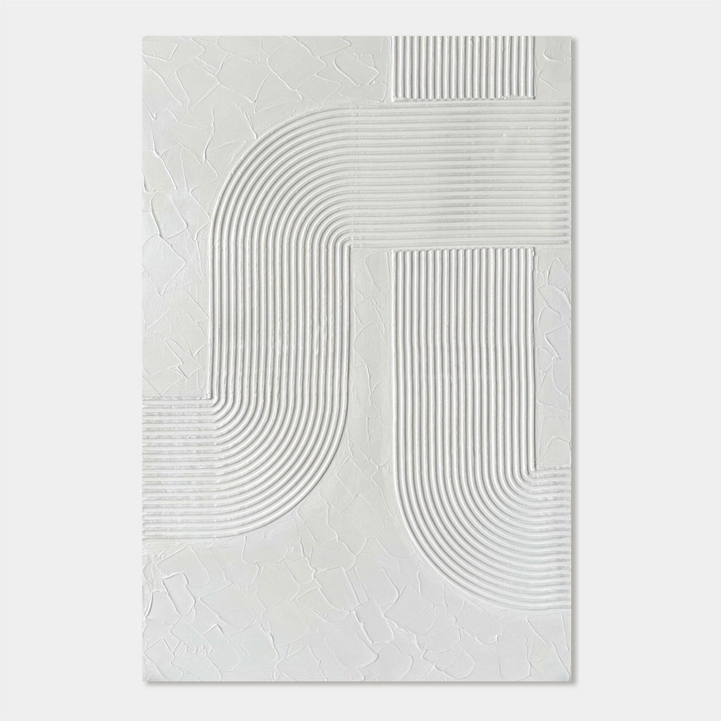 3D Textured Scandinavian Geometric Artwork - Twin Passage