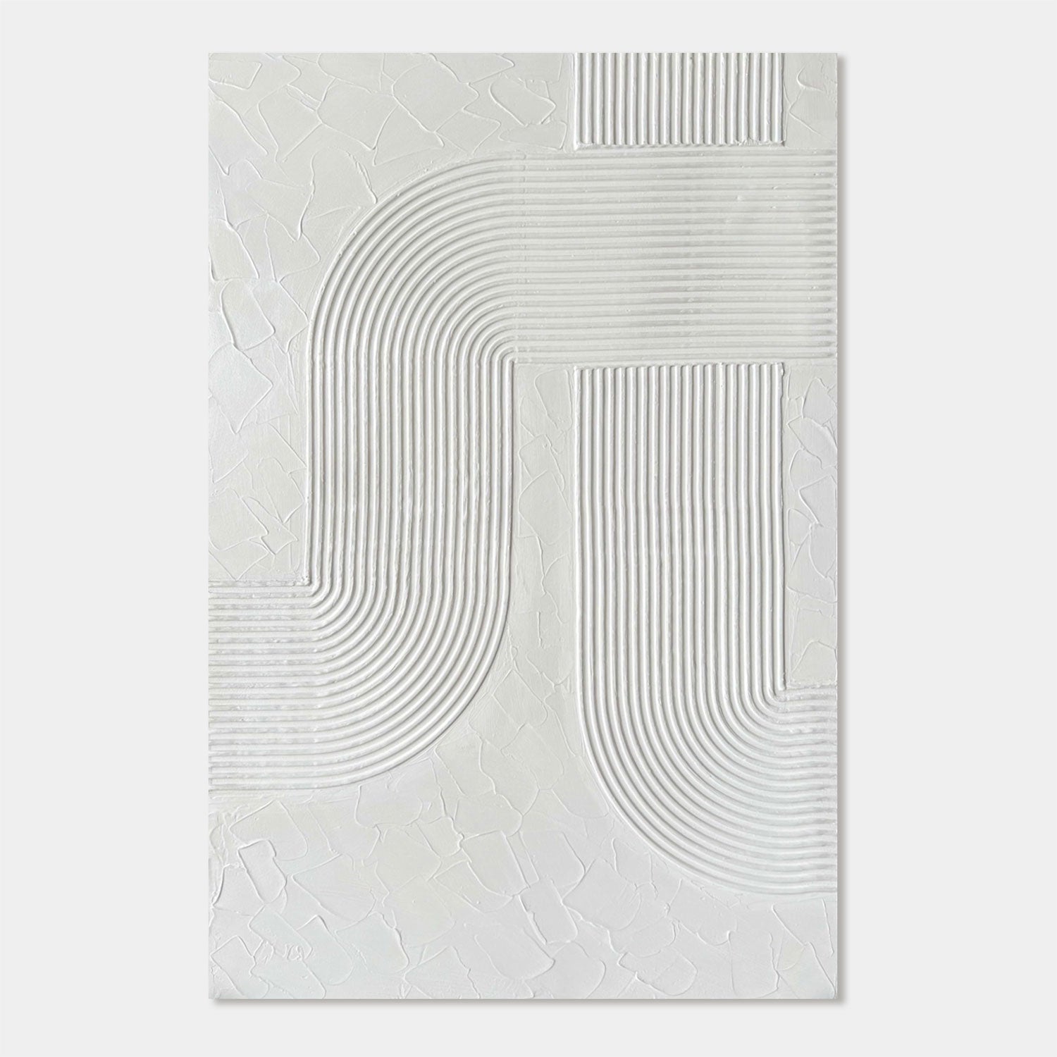 3D Textured Scandinavian Geometric Artwork - Twin Passage