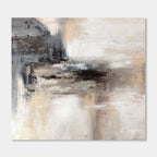 Wabi Sabi Abstract Landscape Painting - Veiled Tides