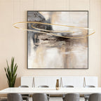Wabi Sabi Abstract Landscape Painting - Veiled Tides
