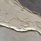 Wabi Sabi canvas art with textured beige/gray abstract design for contemporary spaces at Lumi Gallery