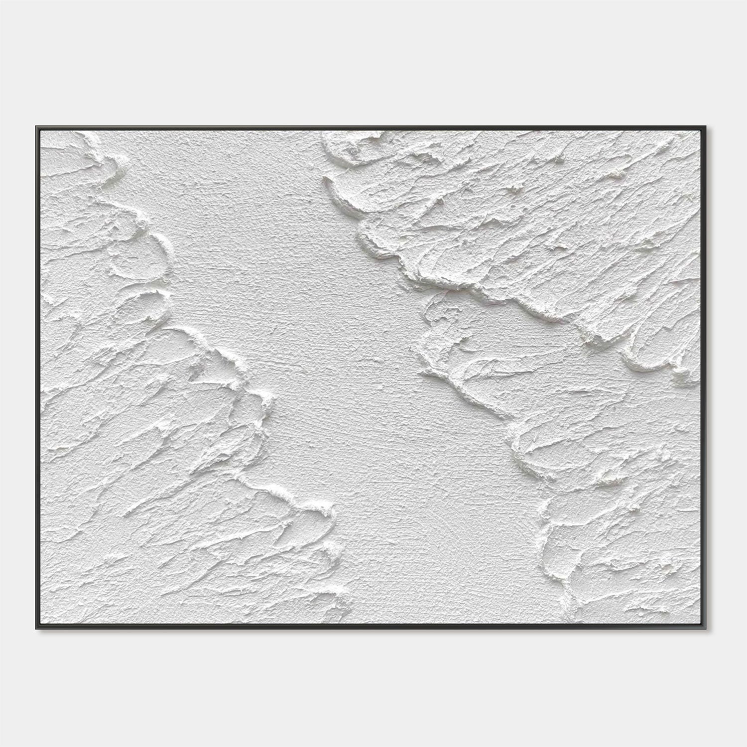 Wabi Sabi 3D Textured Abstract Wall Art - White Rift