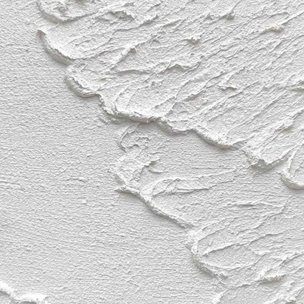 Wabi Sabi 3D Textured Abstract Wall Art - White Rift