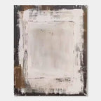 Wabi Sabi Minimalist White Wall Art - White Threshold