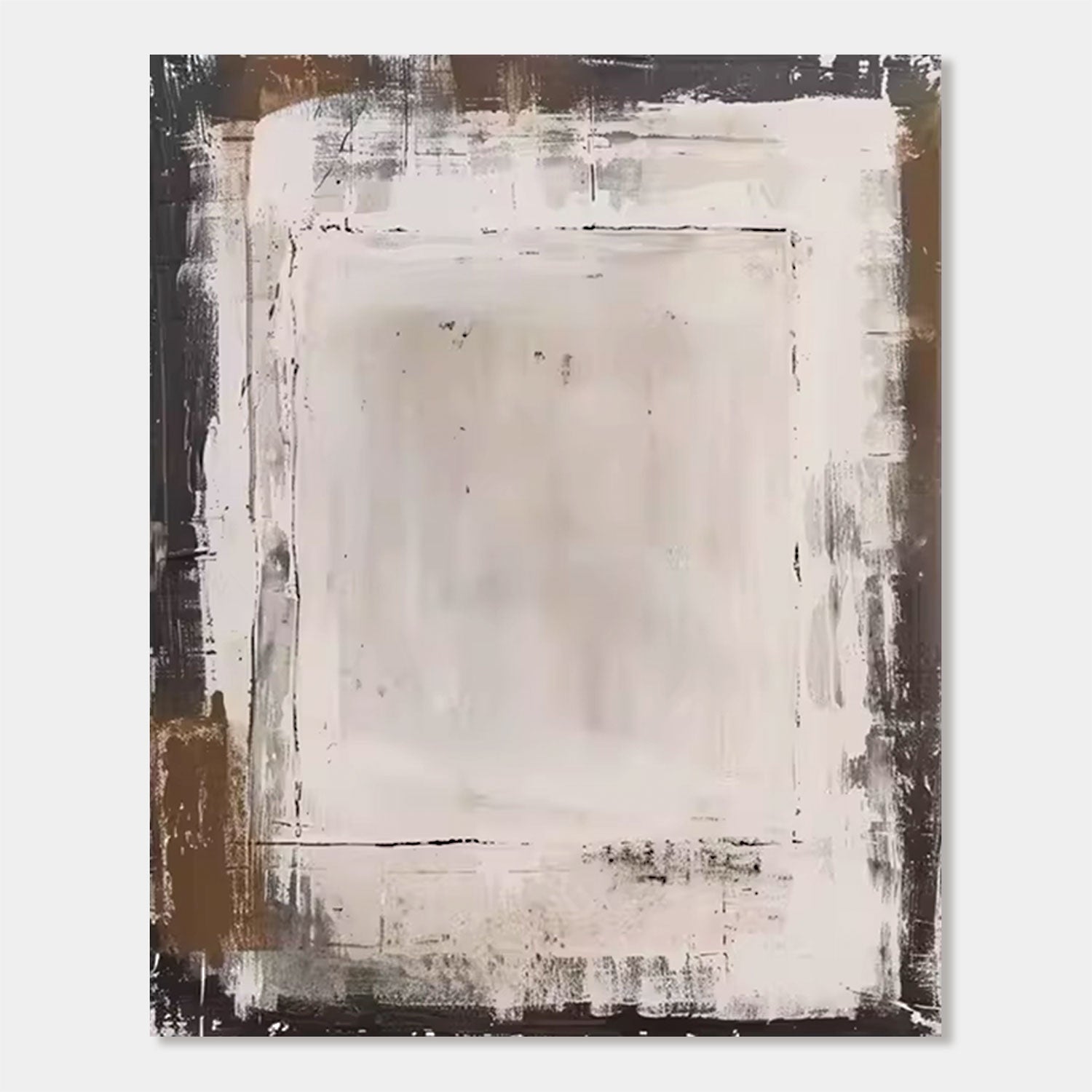 Wabi Sabi Minimalist White Wall Art - White Threshold