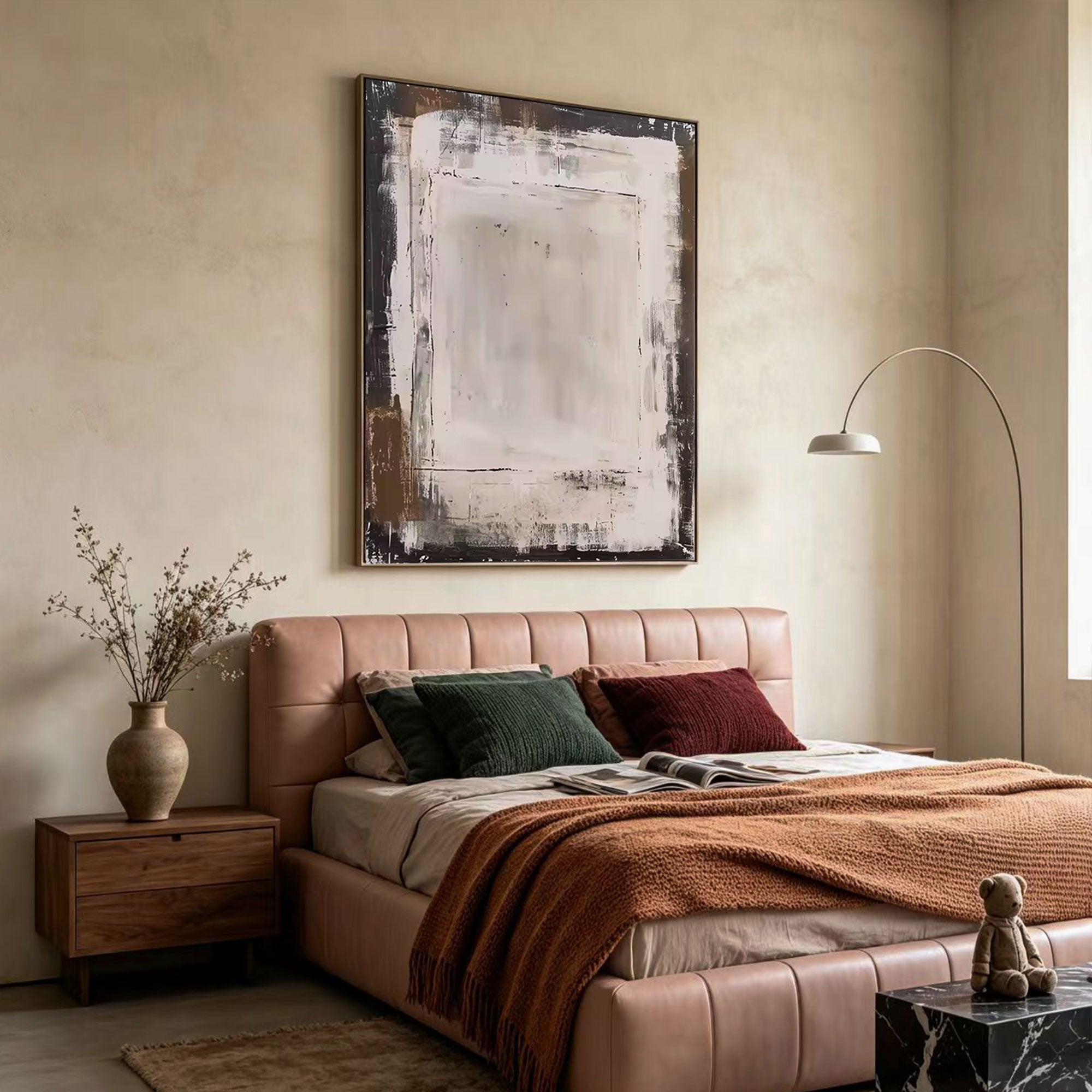 Wabi Sabi Minimalist White Wall Art - White Threshold