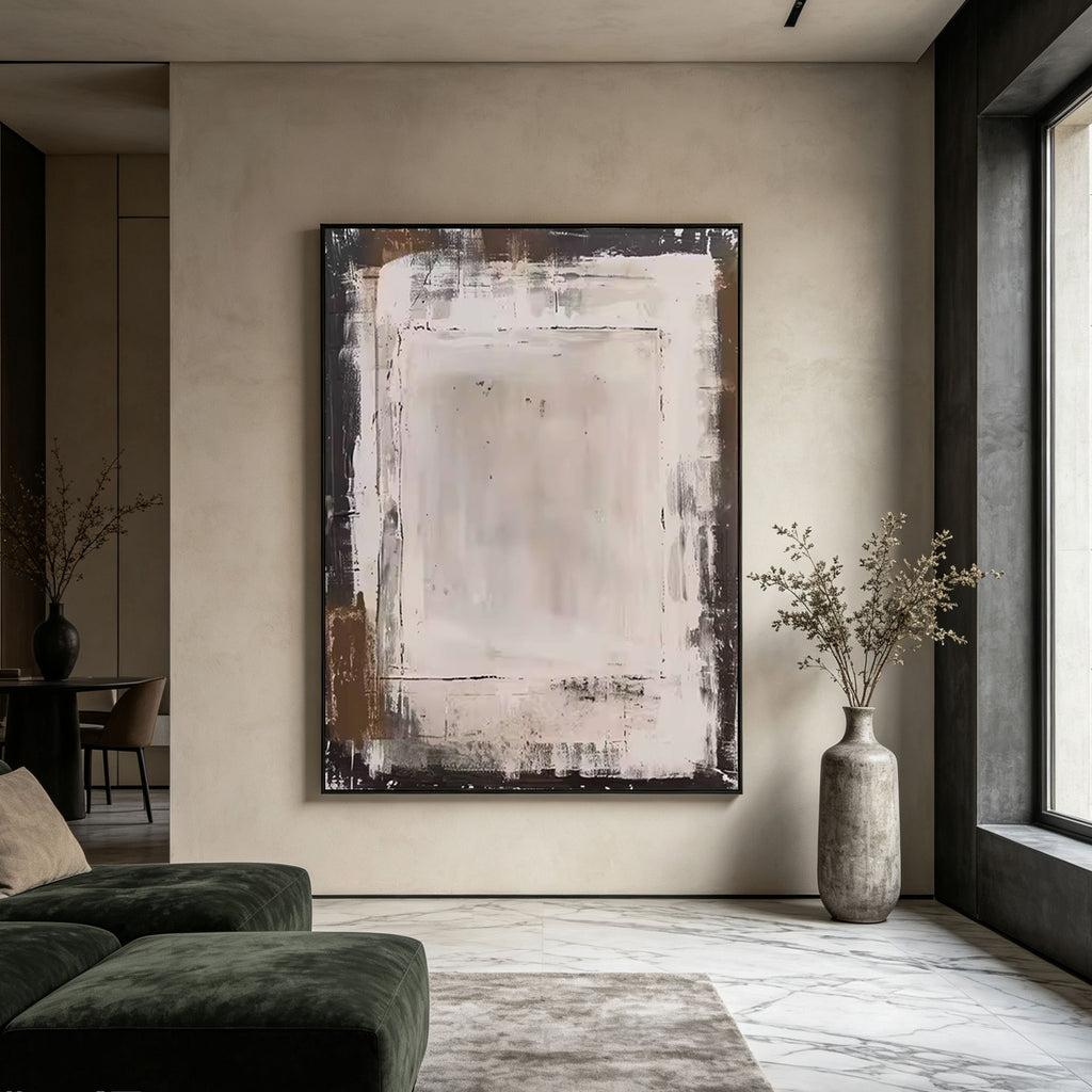 Wabi Sabi Minimalist White Wall Art - White Threshold