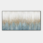 Minimalist White and Blue Modern Wall Art - Winter Veil